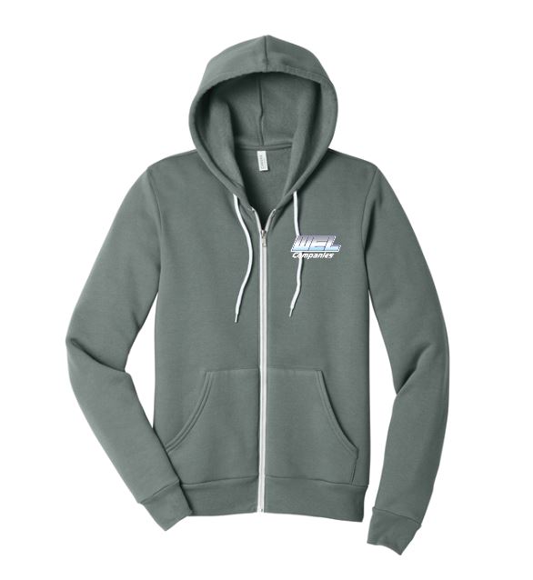 BC3739 BELLA+CANVAS® Unisex Sponge Fleece Full-Zip Hoodie - WEL emb