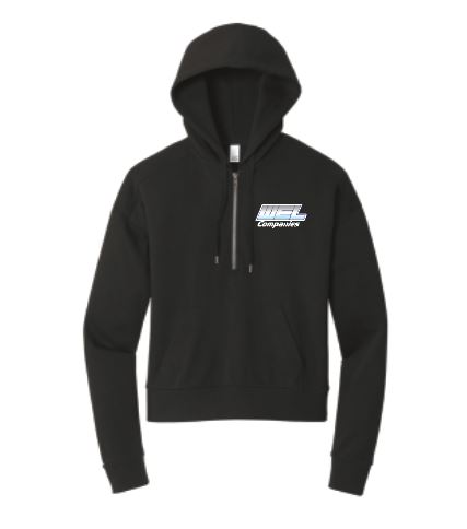 DT1311 District® Women’s Perfect Tri® Fleece 1/2-Zip Pullover - WEL emb - Image 4