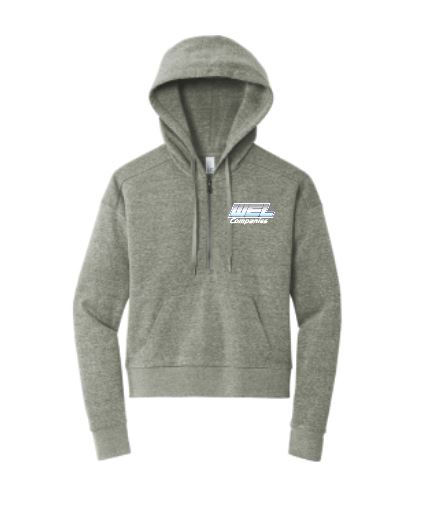 DT1311 District® Women’s Perfect Tri® Fleece 1/2-Zip Pullover - WEL emb - Image 3