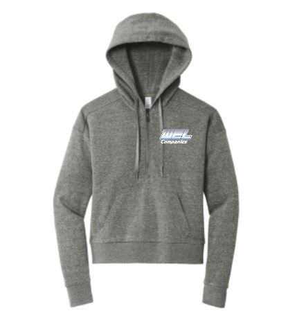 DT1311 District® Women’s Perfect Tri® Fleece 1/2-Zip Pullover - WEL emb - Image 2