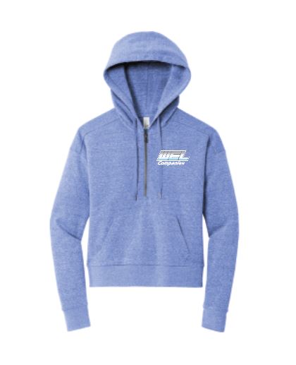 DT1311 District® Women’s Perfect Tri® Fleece 1/2-Zip Pullover - WEL emb - Image 5