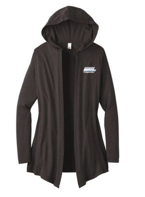 DT156 District® Women’s Perfect Tri® Hooded Cardigan - WEL emb