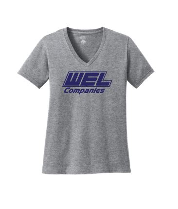 LPC54V Port & Co® Women's Core Cotton V-Neck Tee - WEL - Image 6