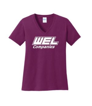 LPC54V Port & Co® Women's Core Cotton V-Neck Tee - WEL