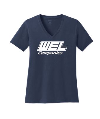 LPC54V Port & Co® Women's Core Cotton V-Neck Tee - WEL - Image 3