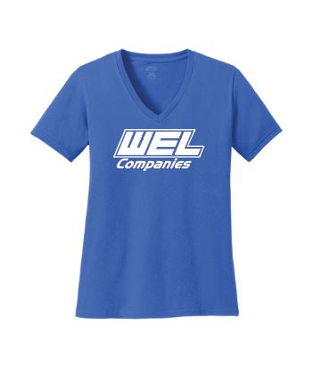 LPC54V Port & Co® Women's Core Cotton V-Neck Tee - WEL - Image 2