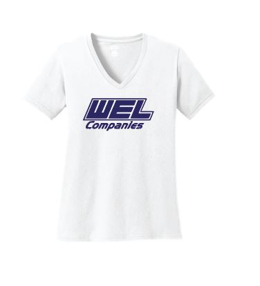 LPC54V Port & Co® Women's Core Cotton V-Neck Tee - WEL - Image 7