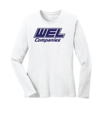 LPC54LS Port & Co® Women's Long Sleeve Core Cotton Tee - WEL - Image 2