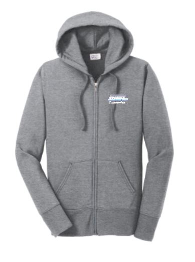 LPC78ZH Port & Co® Women's Core Fleece Full-Zip Hooded Sweatshirt - WEL emb - Image 6