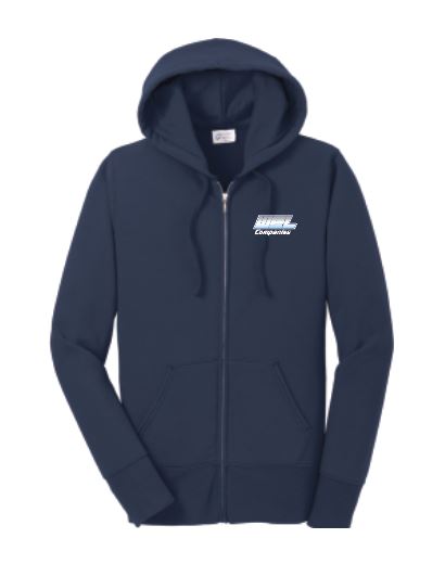 LPC78ZH Port & Co® Women's Core Fleece Full-Zip Hooded Sweatshirt - WEL emb - Image 4