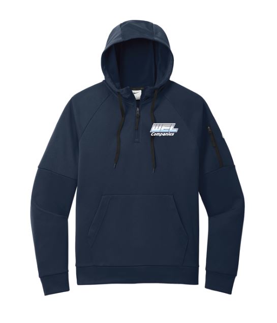 NKFD9742 Nike Therma-FIT Pocket 1/4-Zip Fleece Hoodie - WEL emb - Image 4