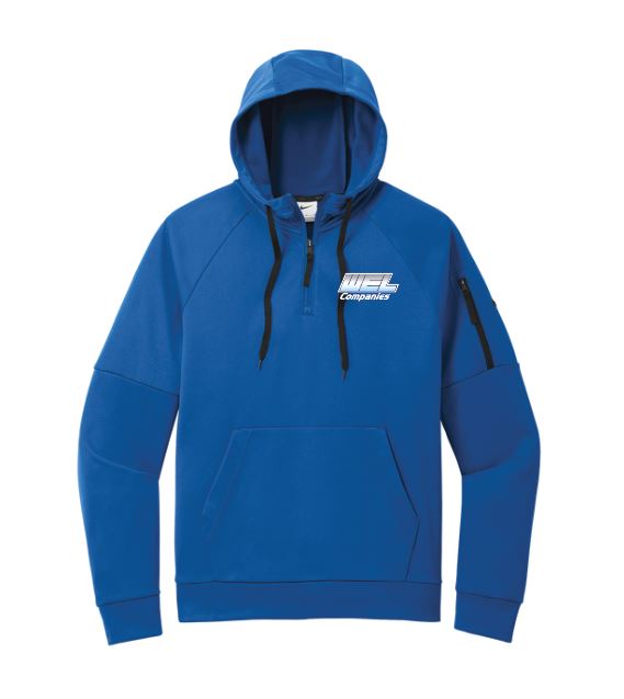NKFD9742 Nike Therma-FIT Pocket 1/4-Zip Fleece Hoodie - WEL emb - Image 3