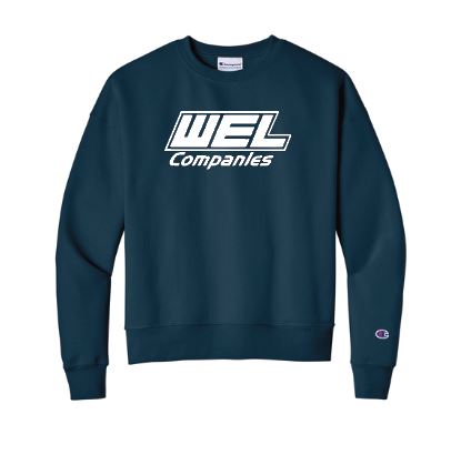SL650 Champion® Women’s Powerblend® Crewneck Sweatshirt- WEL - Image 2
