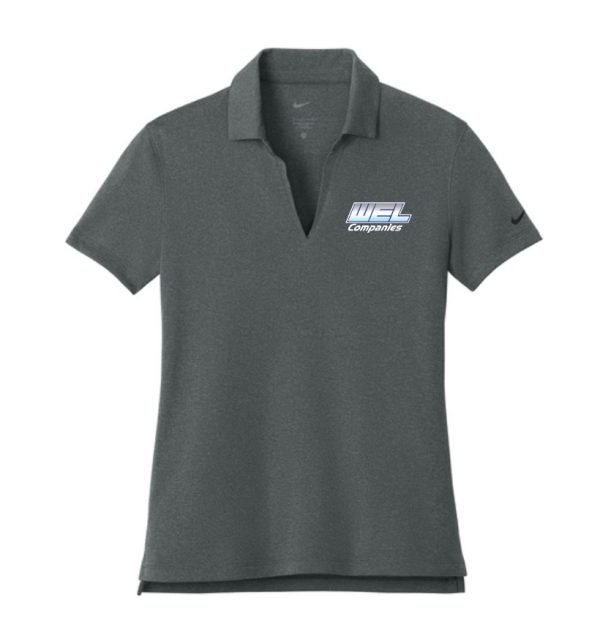 NKFQ4793 Nike Women’s Dri-FIT Smooth Heather Polo - WEL emb - Image 2