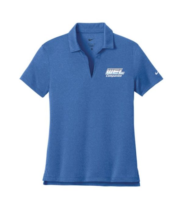 NKFQ4793 Nike Women’s Dri-FIT Smooth Heather Polo - WEL emb - Image 3